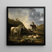 Dutch landscape painting with a gray horse - Aelbert Cuyp — framed artwork on a wall