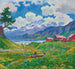 Lente Landschap - Giovanni Giacometti — weergave van het kunstwerk