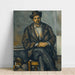 Reproductie van het schilderij Landbouwer zittend schilderij - Paul Cézanne