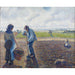 Reproductie van het schilderij Landbouwers in de velden, Éragny - Camille Pissarro
