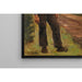 Reproductie van het schilderij Landbouwers staand op een pad - Max Liebermann