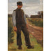 Reproductie van het schilderij Landbouwers staand op een pad - Max Liebermann
