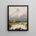Stetind with birch - Peder Balke — framed artwork on a wall