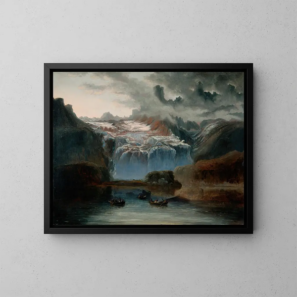 Le glacier de Jostedalsbreen - Peder Balke — framed artwork on a wall