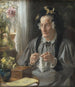 Portret van de voorzitter van de conferentie, S. A. Casse f. Engelbreth - Peder Severin Krøyer — weergave van het kunstwerk