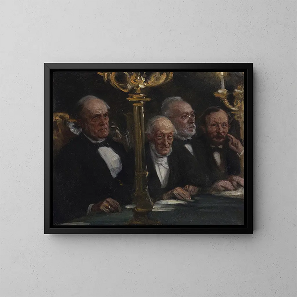 Groep portretten - Peder Severin Krøyer — ingelijst kunstwerk aan de muur