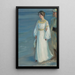 Zomeravond op het strand van Skagen Portret van de echtgenote van de kunstenaar - Peder Severin Krøyer — ingelijst kunstwerk aan de muur