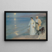 Zomeravond op het strand van Skagen, de schilder en zijn vrouw - Peder Severin Krøyer — ingelijst kunstwerk aan de muur