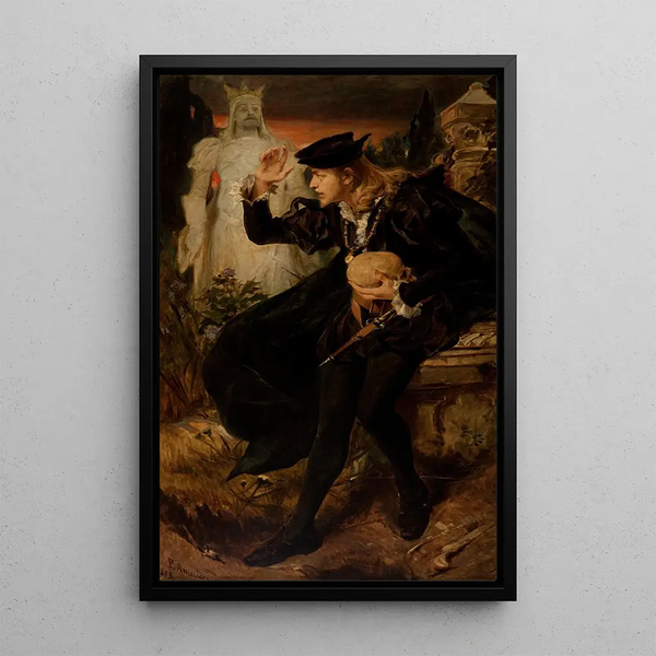 La vision de Hamlet - Pedro Américo — ingelijst kunstwerk aan de muur