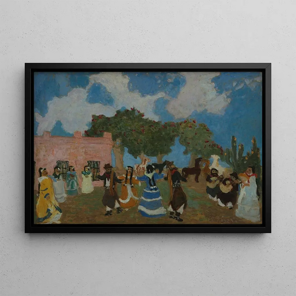 Pericón - Pedro Figari — framed artwork on a wall