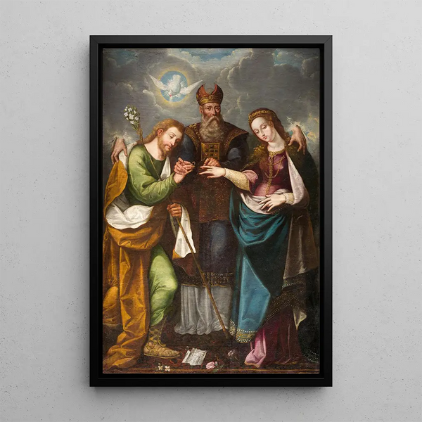 Het huwelijk van de Maagd - Pedro Ramírez — ingelijst kunstwerk aan de muur