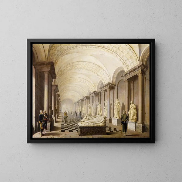 La Galerie des Muses au Musée Royal du Palais Royal de Stockholm - Pehr Hilleström — framed artwork on a wall