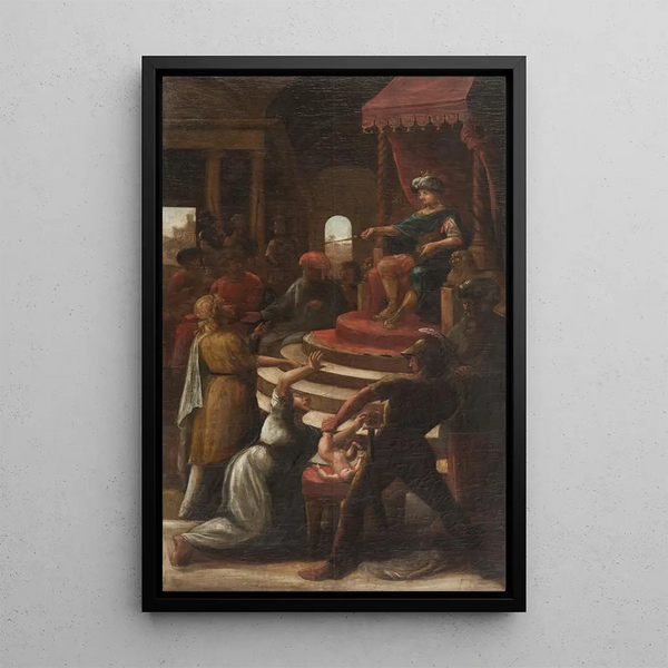 Le jugement de Salomon - Pehr Hörberg — ingelijst kunstwerk aan de muur