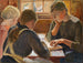 Kinderen lezen - Pekka Halonen — weergave van het kunstwerk