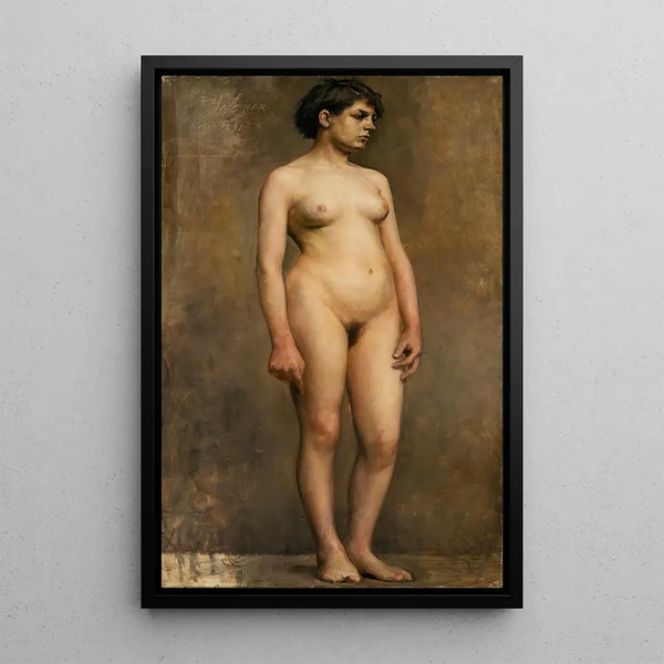 Female Nude Model Painting - Pekka Halonen — framed artwork on a wall