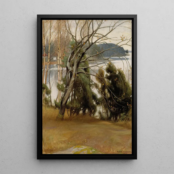 Autumn Willow - Pekka Halonen — framed artwork on a wall