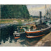 Reproduction of the painting Péniches à Pontoise - Camille Pissarro