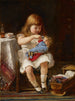 Een bezorgde moeder - Percival de Luce — weergave van het kunstwerk