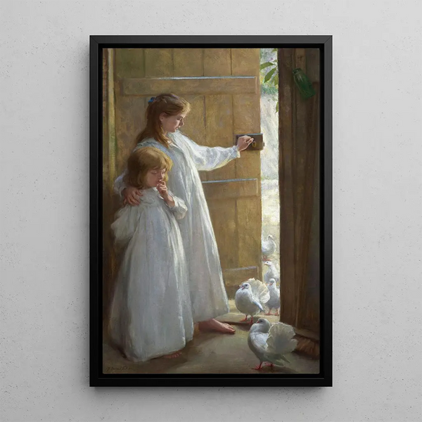 De zussen - Percy Harland Fisher — ingelijst kunstwerk aan de muur