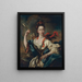 Portret van een vrouw met de attributen van Diana - Pere Crusells — ingelijst kunstwerk aan de muur