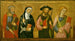 Sint Pieter, Sint Clara, Sint Jacobus de Meerdere en Sint Johannes de Evangelist - Pere Serra — weergave van het kunstwerk
