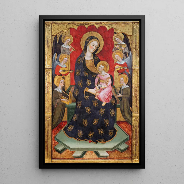 Maagd der Engelen - Pere Serra — ingelijst kunstwerk aan de muur
