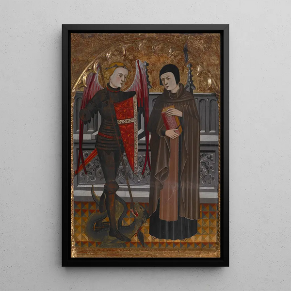 Saint Michel et Saint Amador - Pere Vall — ingelijst kunstwerk aan de muur