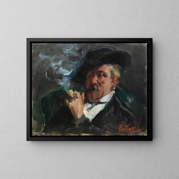 Portrait of the painter Guillaume Vogels - Pericles Pantazis — framed artwork on a wall