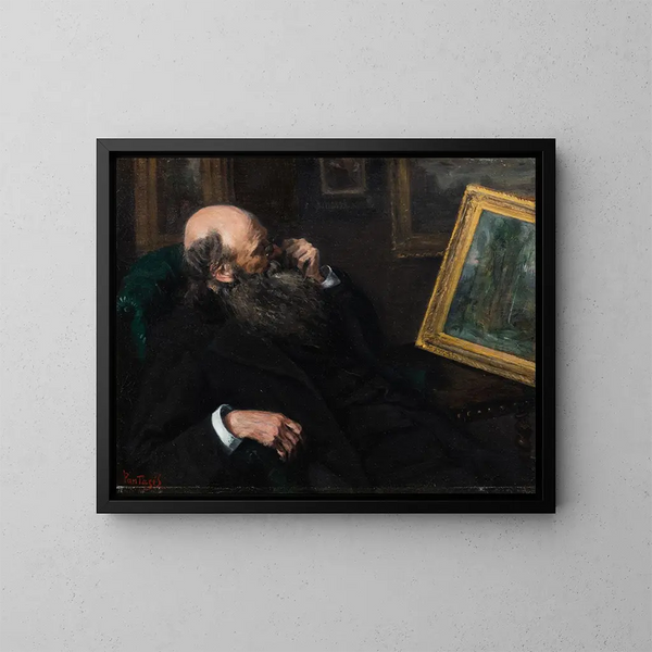 The connoisseur of art - Pericles Pantazis — framed artwork on a wall
