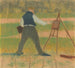 Permeke schilderend in Sint-Martens-Latem in april 1912 - Leon Spilliaert — weergave van het kunstwerk