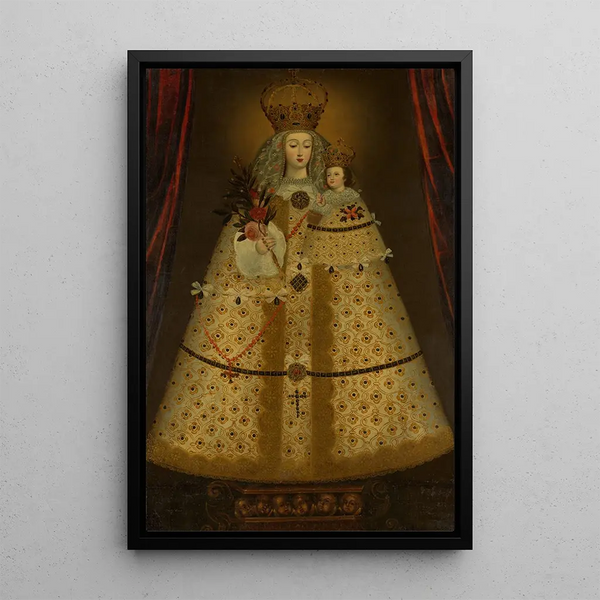Notre-Dame de Gupulo - Peintre de Cuzco péruvien — ingelijst kunstwerk aan de muur