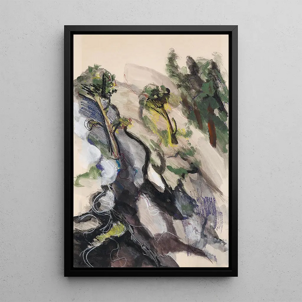 Oliviers - Petar Dobrovic — ingelijst kunstwerk aan de muur