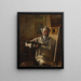L'zelfportret van de kunstenaar - Peter Alfred Schou — ingelijst kunstwerk aan de muur