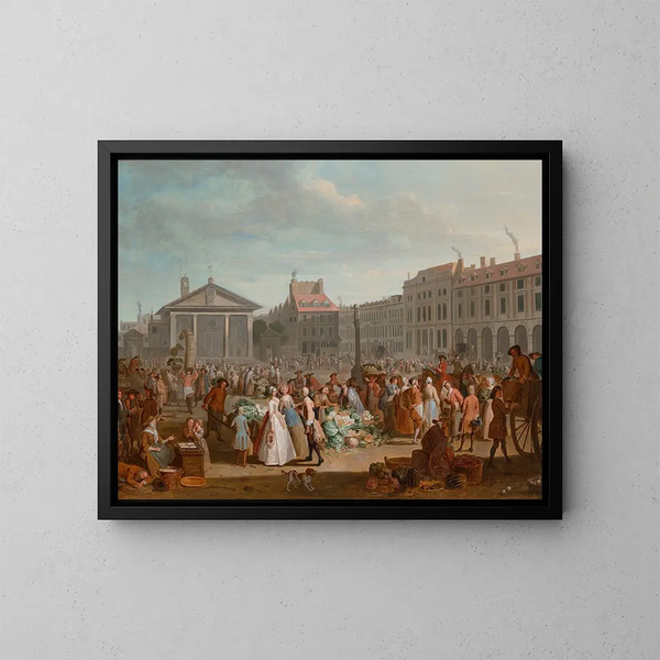 Markt voor Groenten in Covent Garden - Peter Angelis — ingelijst kunstwerk aan de muur