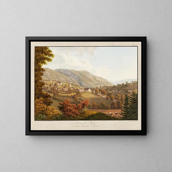 Bourg de Moutier - Peter Birmann — framed artwork on a wall