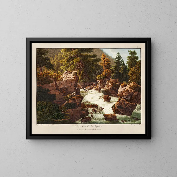 Cascade de l'Anabaptiste - Peter Birmann — framed artwork on a wall