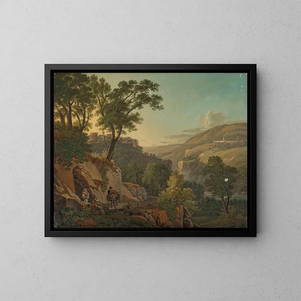 Landscape Painting near Tivoli - Peter Birmann — framed artwork on a wall