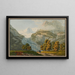 van het ondergaande gletsjer in Grindelwald in het kanton Bern - Peter Birmann — ingelijst kunstwerk aan de muur