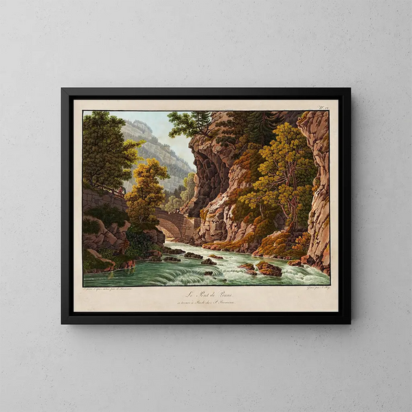 Le Pont de Penne - Peter Birmann — framed artwork on a wall