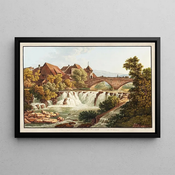 Pont Dornach - Peter Birmann — ingelijst kunstwerk aan de muur