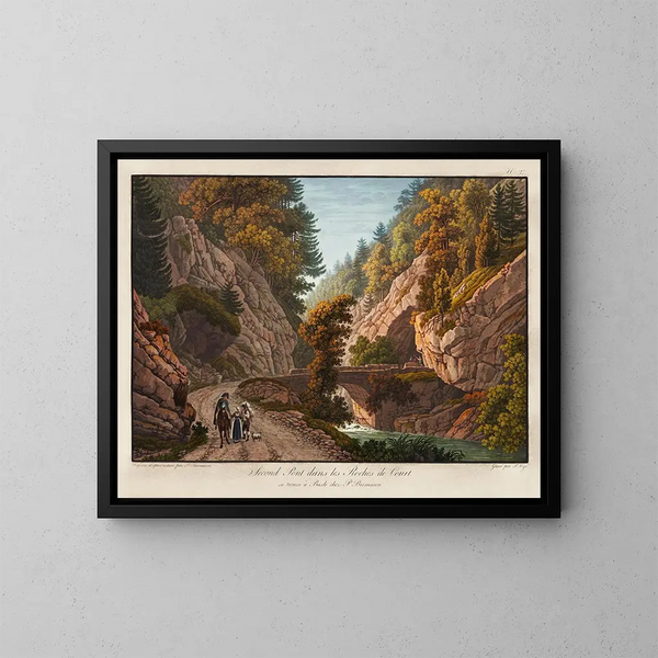 Second pont dans les roches de Court - Peter Birmann — framed artwork on a wall