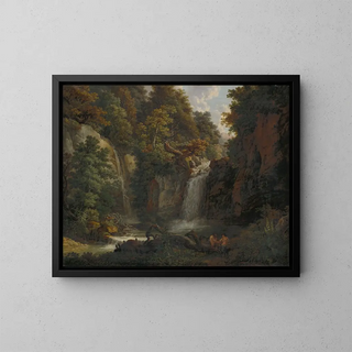 Peter Birmann - The Giessen near Zeglingen with Two Satyrs Playing the Panflute.webp
