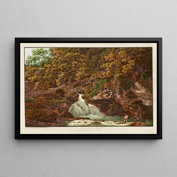 Torrent de l'Ibech - Peter Birmann — ingelijst kunstwerk aan de muur