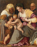 De Maagd met Kind met de heilige Elisabeth de Kind, Sint Johannes de Doper en een jezuïet - Peter Candid — weergave van het kunstwerk