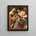 De Maagd met Kind met de heilige Elisabeth de Kind, Sint Johannes de Doper en een jezuïet - Peter Candid — ingelijst kunstwerk aan de muur