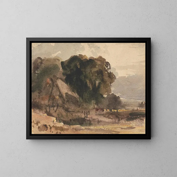 Cottage parmi les arbres - Peter DeWint — ingelijst kunstwerk aan de muur