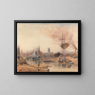 Gloucester - Peter DeWint — ingelijst kunstwerk aan de muur
