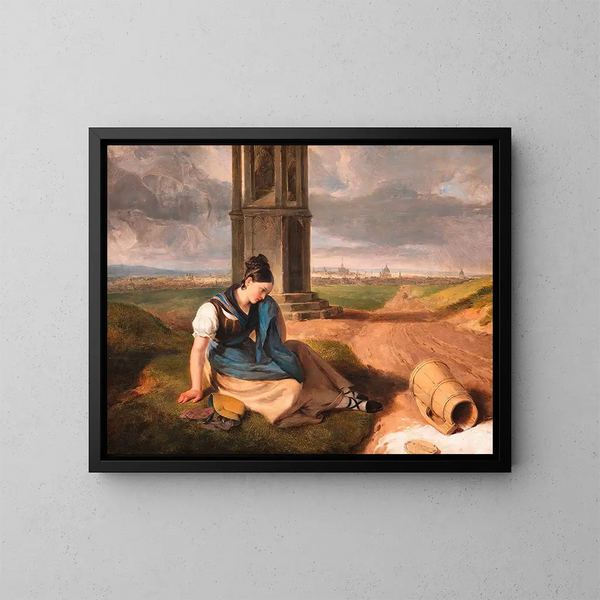 La Laitière - Peter Fendi — framed artwork on a wall