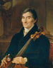 De cellist Franz Wdl - Peter Fendi — weergave van het kunstwerk