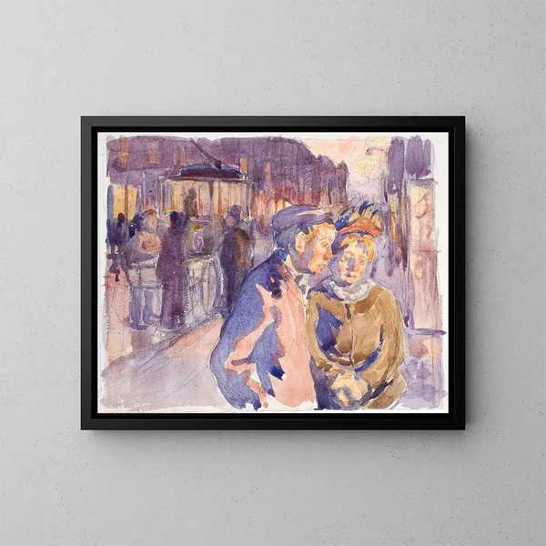 Evening at Fra Enghavevej - Peter Hansen — framed artwork on a wall